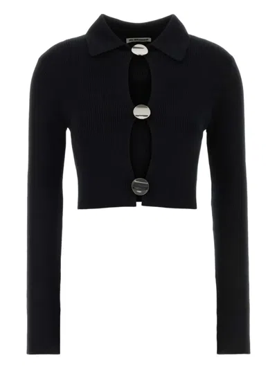 JIL SANDER BUTTON POLO-COLLAR CARDIGAN