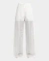 Jil Sander Button-side Relaxed Straight-leg Paneled Pants In White