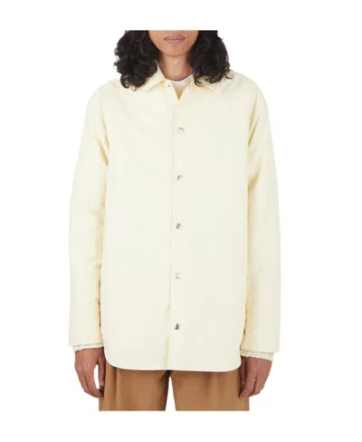 Jil Sander Button-through Silk-blend Shirt Jacket In White