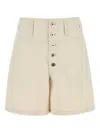 Jil Sander Sand Denim Bermuda Shorts In Neutrals