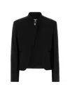 Jil Sander Wool Blazer Structured Silhouette Cropped Design In Black