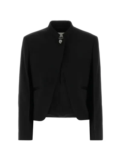 Jil Sander Wool Blazer Structured Silhouette Cropped Design In Brown