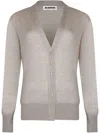 Jil Sander Button-up Cardigan In Neutrals