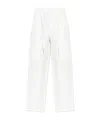 Jil Sander Drawstring Track Pants In White