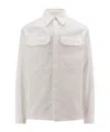 Jil Sander Long-sleeved Shirt With Flap Pockets In Neutral