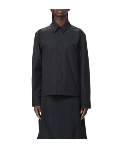 Jil Sander Button-up Cotton Shirt In Black
