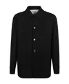 Jil Sander Black Shirt-jacket With Logo In Black