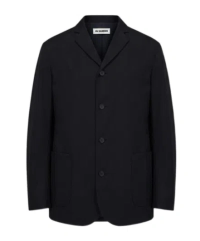 Jil Sander Button-down Suit Jacket In Black