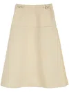 Jil Sander Buttoned A-line Midi Skirt In Neutrals