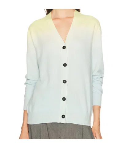 Jil Sander Buttoned Gradient Cardigan In White