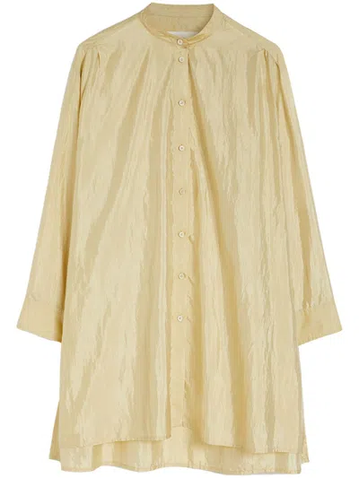 Jil Sander Buttoned Long Shirt In 黄色