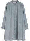 Jil Sander Buttoned Long Shirt In Blue