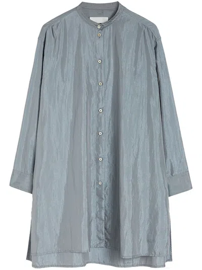 Jil Sander Buttoned Long Shirt In Gray