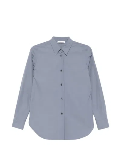 Jil Sander Buttoned Shirt In Blue