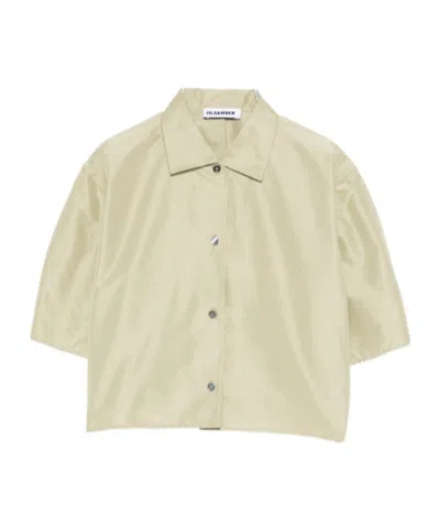 Jil Sander Buttoned Shirt In Neutral