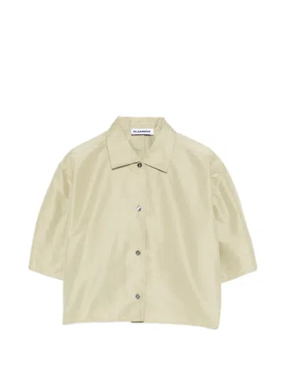 Jil Sander Buttoned Shirt In Neutral