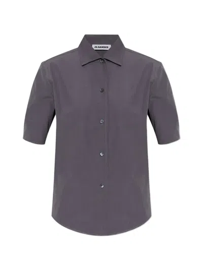 Jil Sander Buttoned Shirt In Purple