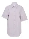 Jil Sander Buttoned Short-sleeve Shirt In Purple