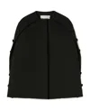 Jil Sander Buttoned Slit-sleeves Coat In Black