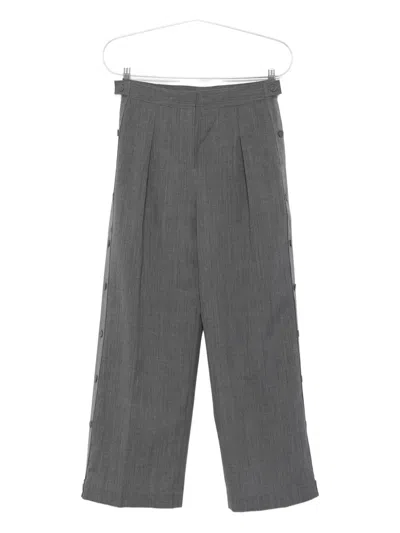 Jil Sander Buttoned Trousers In Gray