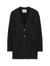 Jil Sander Longline V-neck Ribbed Cardigan