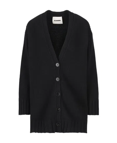 JIL SANDER JIL SANDER BUTTONED V-NECK LONG-SLEEVED CARDIGAN