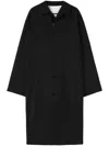 Jil Sander Buttoned Wool Coat In Black