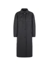 Jil Sander Button-fastening Wool Coat In Gray
