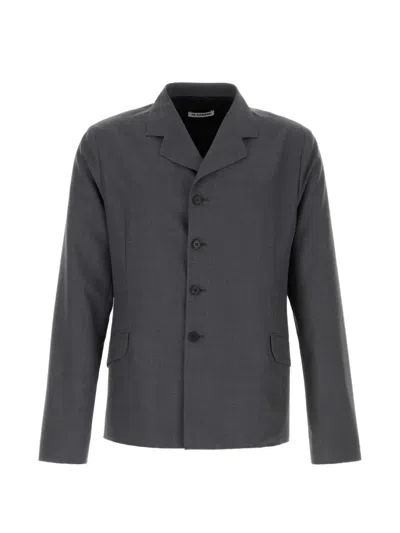 Jil Sander Button-up Blazer In Gray