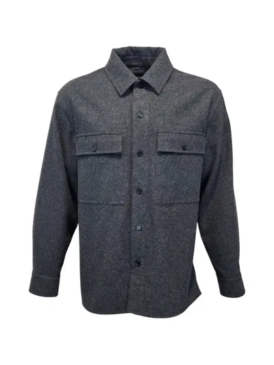 Jil Sander Button-up Chest-pocket Jacket In Blue