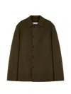Jil Sander Button-up Collared Coat In Green