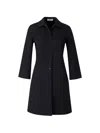 Jil Sander Button-up Single-breasted Coat In Blue