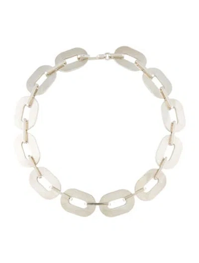 Pre-owned Jil Sander Bw3 3 Chunky Chain Collar Necklace, 20" In Multi