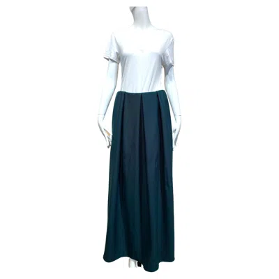 Pre-owned Jil Sander By Raf Simons 2011 Green Crepe Maxi Skirt Size 38 Women's