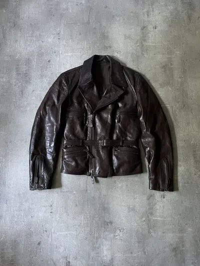 Pre-owned Jil Sander By Raf Simons Brown Leather Jacket
