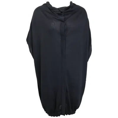 Pre-owned Jil Sander By Raf Simons Cashmere And Silk Sleeveless Oversize Top In Black