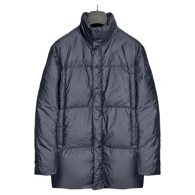 Pre-owned Jil Sander By Raf Simons Real Down Zipper Coat In Black