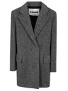 Jil Sander Gray Double-breasted Caban Jacket In Shadow