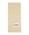 Jil Sander Cable-knit Scarf In Nude