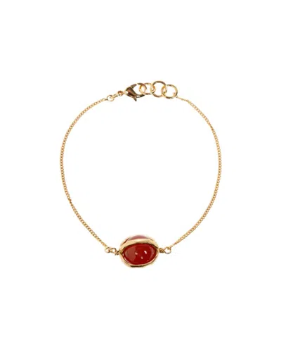 Jil Sander Pendant Bracelet In Burgundy
