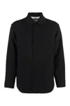 Jil Sander Wool Coat With Long Sleeves And Curved Hem In Black