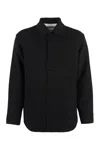 Jil Sander Wool Coat With Long Sleeves And Curved Hem In Black