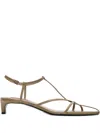 Jil Sander Cage Pointed Sandals In Gray