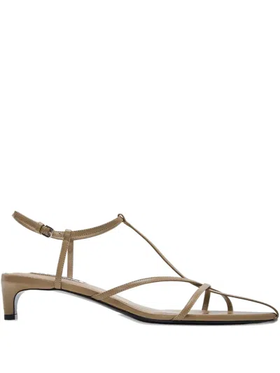 Jil Sander Cage Pointed Sandals In Neutral