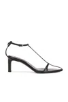 Jil Sander Leather Sandals With Weaved Straps In Black