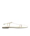 Jil Sander 10mm Leather T-bar Sandals In Nude