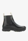 JIL SANDER CALF LEATHER ANKLE BOOTS