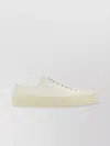 Jil Sander Calf Leather Lace-up Sneakers In Cream