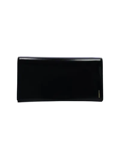 Jil Sander Calf Leather Shoulder Bag With Adjustable Strap In Black