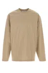 Jil Sander Light Beige Solid T-shirt In Brown